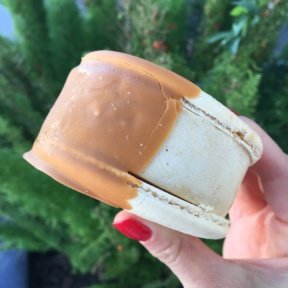 Gluten-free banana dulce de leche ice cream sandwich from The Milk Shop